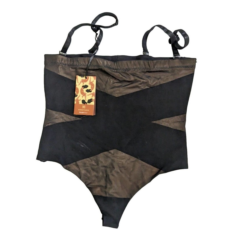 Honeylove Super Power Thong Black Shape-wear Bottoms Soft Corset NEW Size 3xl